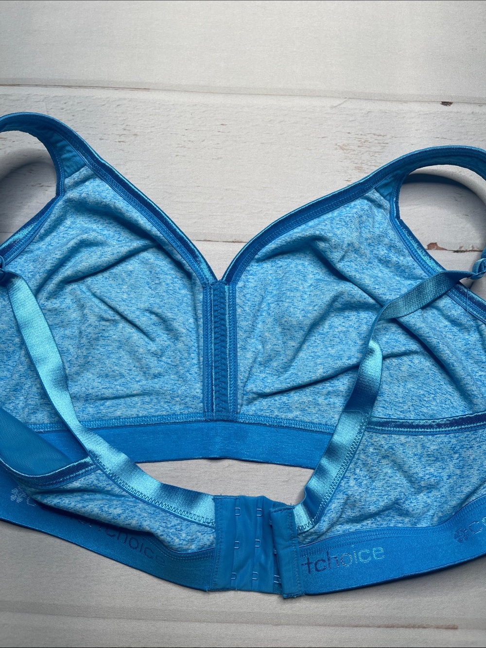 Comfort Choice Bra 46 B Blue Wireless Wirefree Soft Comfortable Plus Size 46B - Picture 7 of 9